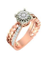 18K Gold & Diamond Ring For Women KRA10055